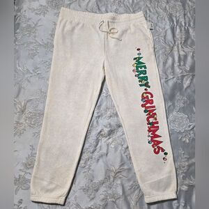 New Grinch unisex adult Christmas Fleece Joggers MERRY GRINCHMAS